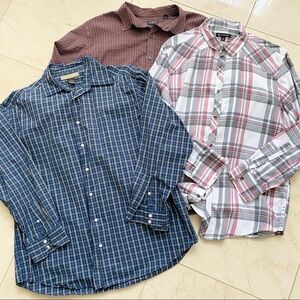 Lot of 3 Button Down Shirts: Inc, Van Husen, Natural Life XL